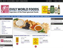 Tablet Screenshot of evilyworldfoods.com